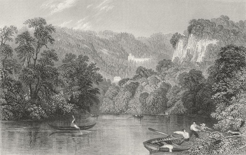DERBYS. Matlock, Derbyshire c1840 old antique vintage print picture